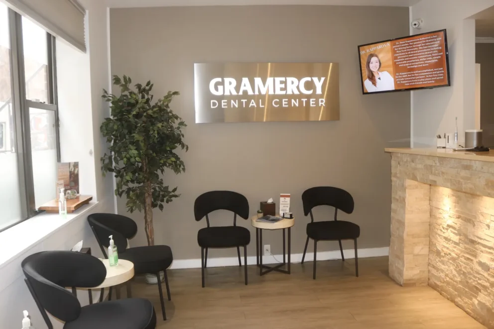 waiting area at Gramercy Dental Center